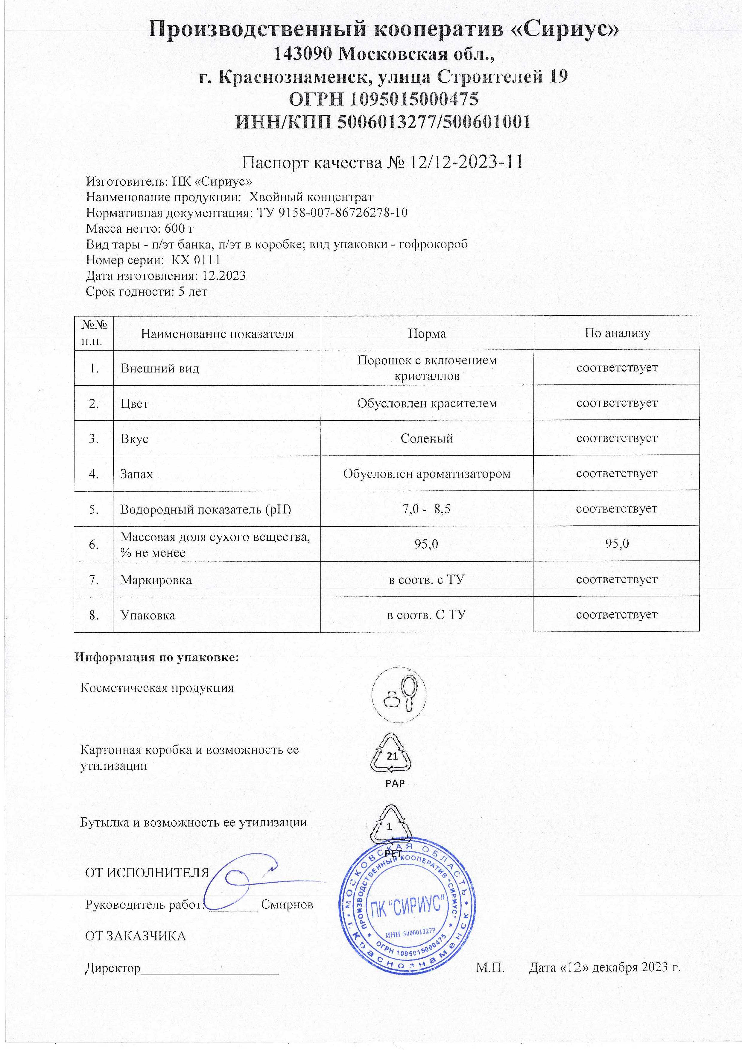 Паспорт №122023